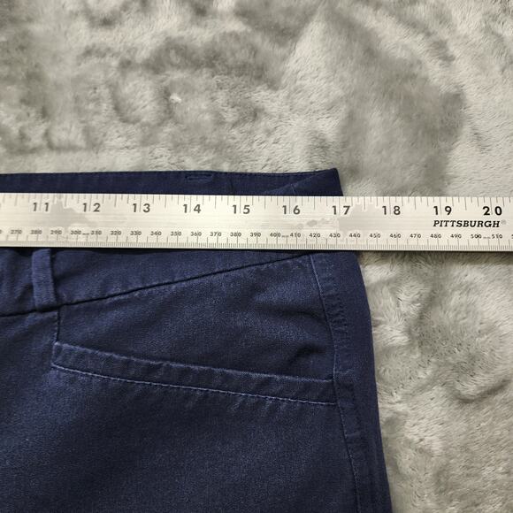 Banana Republic Pants Womens 10 Blue Mid Rise Straight Crop Capri Chino Stretch - Picture 8 of 12
